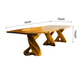 Mediterraneo Twistbase Solid Wood Dining Table