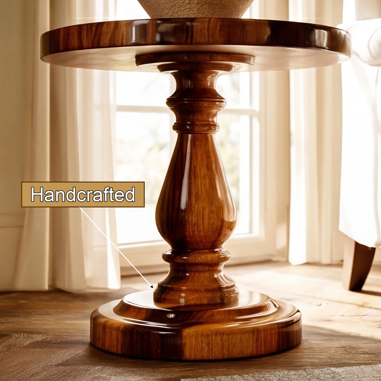 Meridon Solid Wood Pedestal Stand - Timberustic Pedestal Stand
