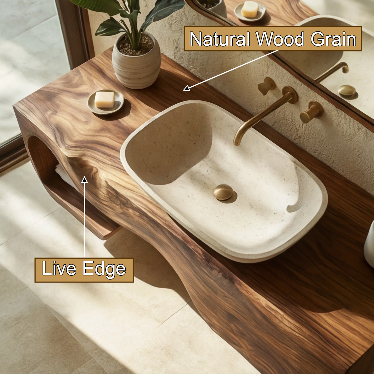 Merona Sculpted Solid Wood Floating Bathroom Vanity with Drawers - Timberustic Floating Bathroom Vanity With Drawers