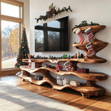 Modern Rustic Elegance Solid Wood TV Cabinet