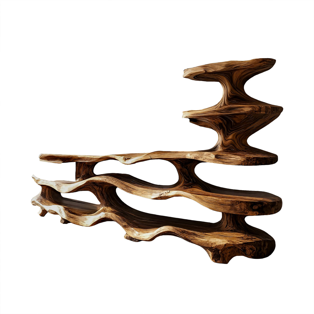 Modern Rustic Elegance Solid Wood TV Cabinet