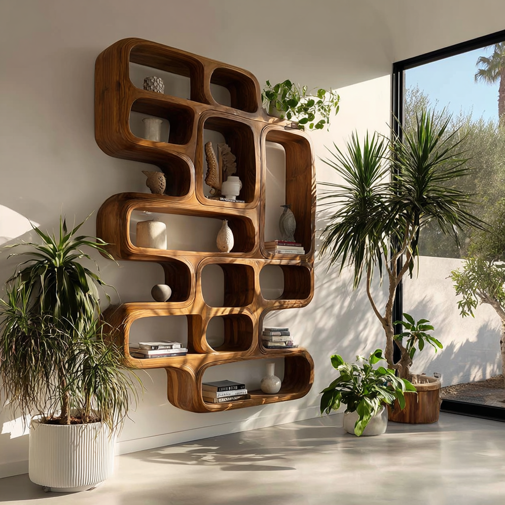 Modura Handcrafted Solid Wood Floating Bookshelf - Timberustic Floating Bookshelf