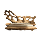 Monolyth Hollow Sculpted Solid Wood Headboard and Bed Frame