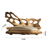 Monolyth Hollow Sculpted Solid Wood Headboard and Bed Frame