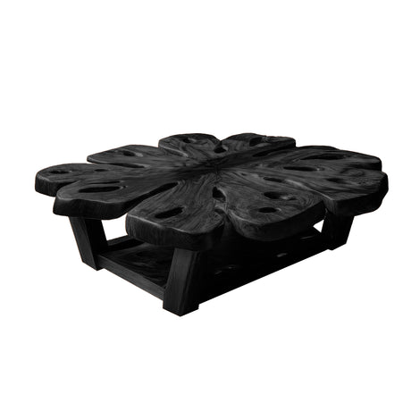 Monstera Live Edge Solid Wood Coffee Table Black - Timberustic Coffee Table