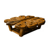 Monstera Live Edge Solid Wood Coffee Table Brown - Timberustic Coffee Table