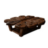 Monstera Live Edge Solid Wood Coffee Table Dark Walnut - Timberustic Coffee Table
