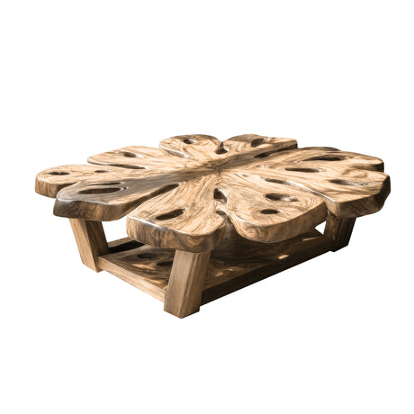 Monstera Live Edge Solid Wood Coffee Table Natural Oak - Timberustic Coffee Table