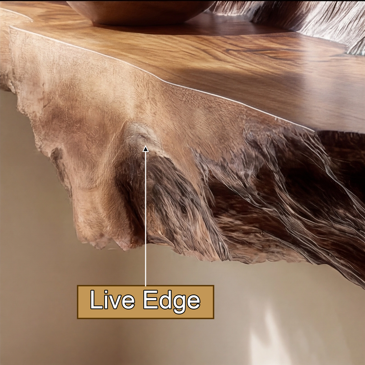 Montara Sculpted Solid Wood Mountain Live Edge Floating Shelf SPA253423 - Timberustic Floating Shelf