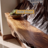 Montara Sculpted Solid Wood Mountain Live Edge Floating Shelf SPA253423 - Timberustic Floating Shelf
