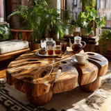 Monthera Live Edge Solid Wood Coffee Table - Timberustic Coffee Table