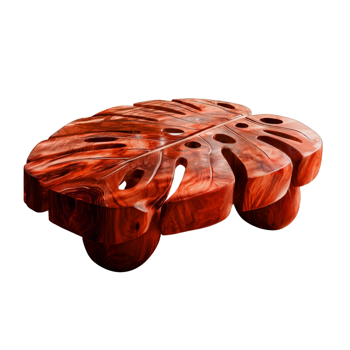 Monthera Live Edge Solid Wood Coffee Table Mahogany - Timberustic Coffee Table