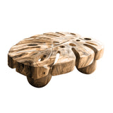Monthera Live Edge Solid Wood Coffee Table Natural Oak - Timberustic Coffee Table