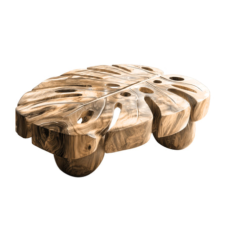 Monthera Live Edge Solid Wood Coffee Table Natural Oak - Timberustic Coffee Table