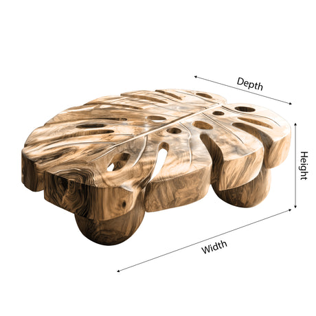 Monthera Live Edge Solid Wood Coffee Table - Timberustic Coffee Table