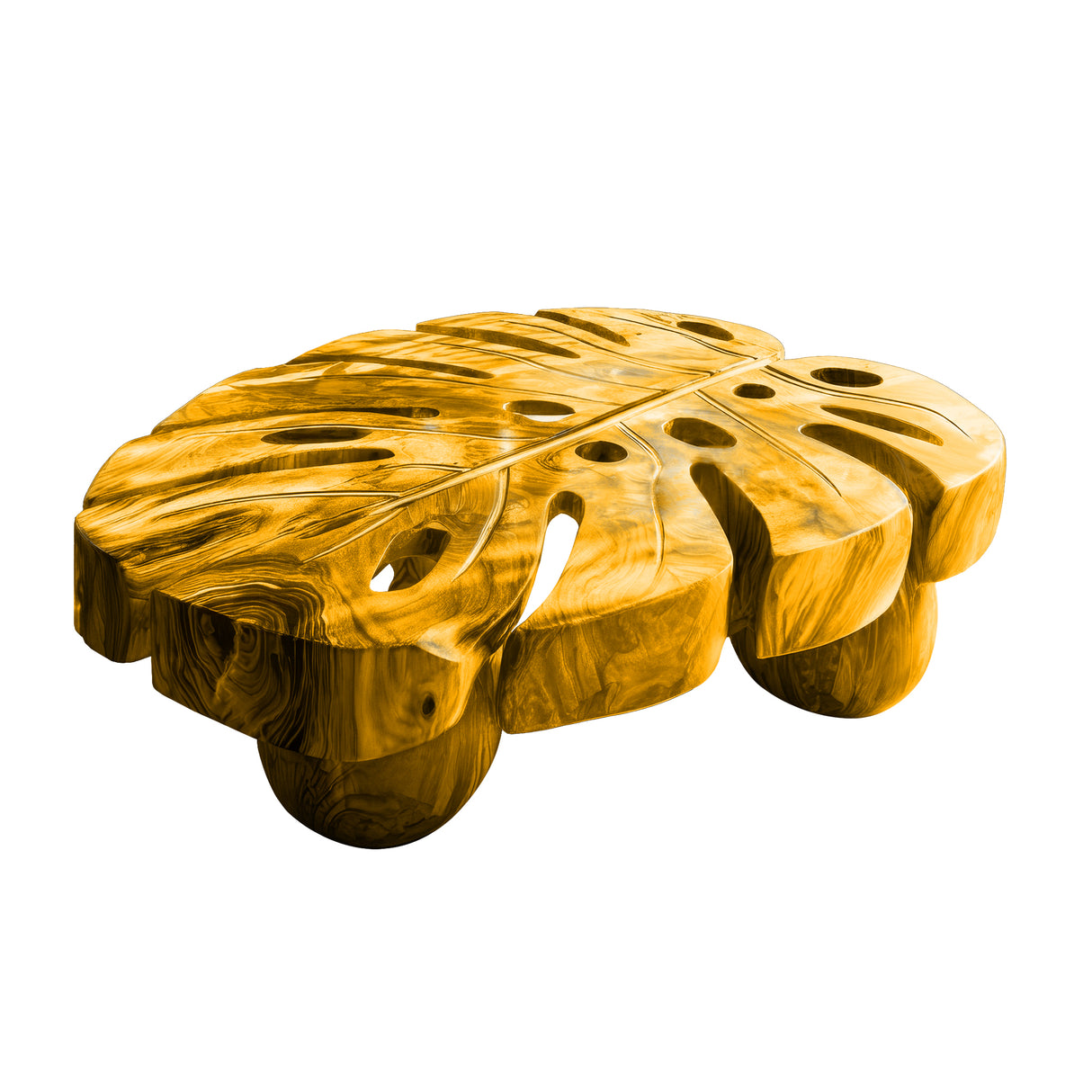 Monthera Live Edge Solid Wood Coffee Table Teak - Timberustic Coffee Table