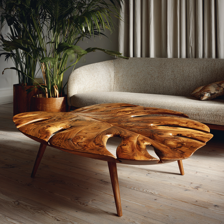 Monvera Live Edge Solid Wood Coffee Table - Timberustic Coffee Table