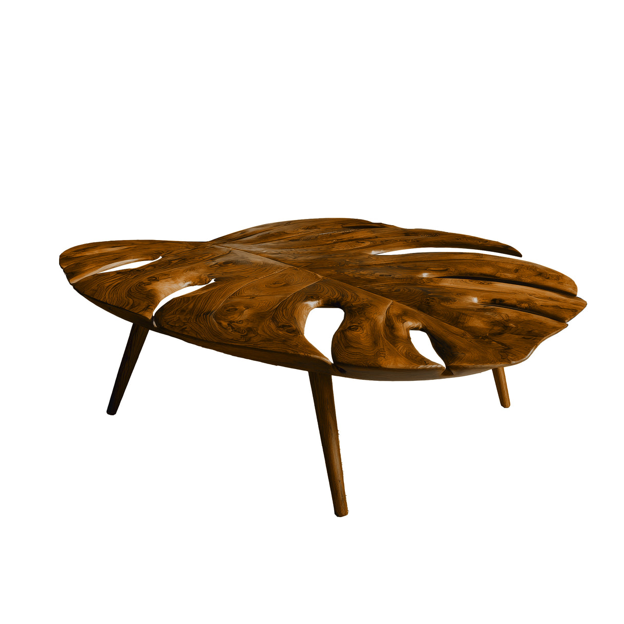 Monvera Live Edge Solid Wood Coffee Table Brown - Timberustic Coffee Table