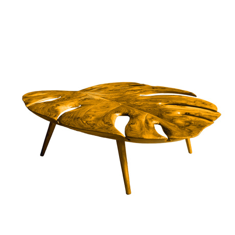 Monvera Live Edge Solid Wood Coffee Table Teak - Timberustic Coffee Table