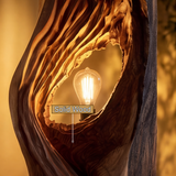 Morvayne Sculpted Solid Wood Floor Lamp - Timberustic Floor Lamp
