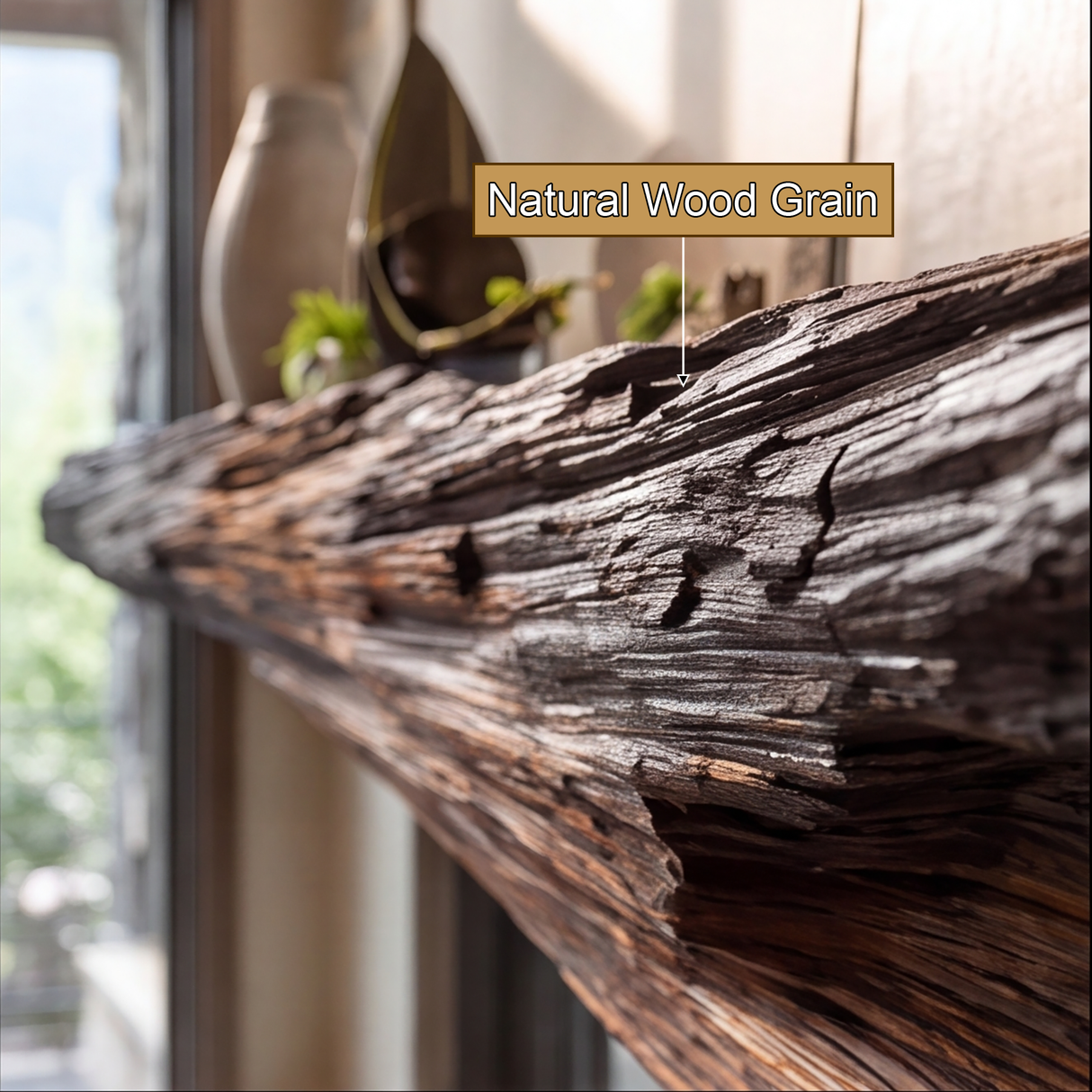 Morvek Sculpted Handcrafted Fireplace Mantel Shelf SPA254312