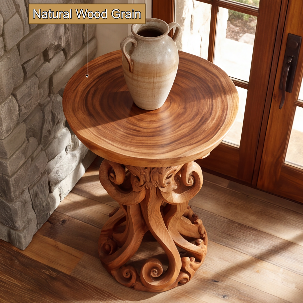 Morvessa Handcrafted Octopus Pedestal Stand - Timberustic Pedestal Stand