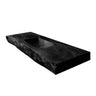 Morvyn Live Edge Solid Wood Floating Bathroom Vanity with Integrated Sink Black - Timberustic Floating Bathroom Vanity with Integrated Sink