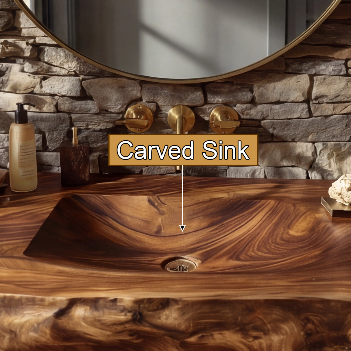 Morvyn Live Edge Solid Wood Floating Bathroom Vanity with Integrated Sink - Timberustic Floating Bathroom Vanity with Integrated Sink