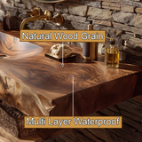 Morvyn Live Edge Solid Wood Floating Bathroom Vanity with Integrated Sink - Timberustic Floating Bathroom Vanity with Integrated Sink