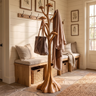 Mosshollow Handcrafted Sculpted Solid Wood Tree Coat Rack - Timberustic Tree Coat Rack
