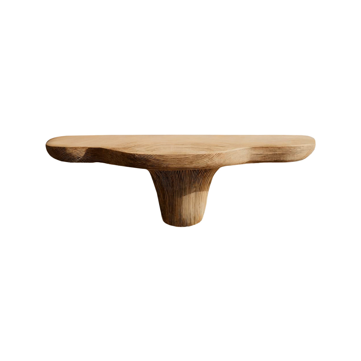 Mycelia Organic Wood Live Edge Mushroom Floating Shelf