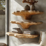 Mycelune Live Edge Solid Wood Mushroom Floating Shelf SPA924212 - Timberustic Floating Shelf
