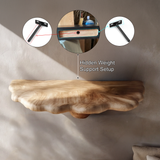 Mycelune Live Edge Solid Wood Mushroom Floating Shelf SPA924212 - Timberustic Floating Shelf