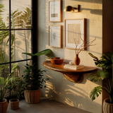 Mycora Solid Wood Mushroom Floating Shelf