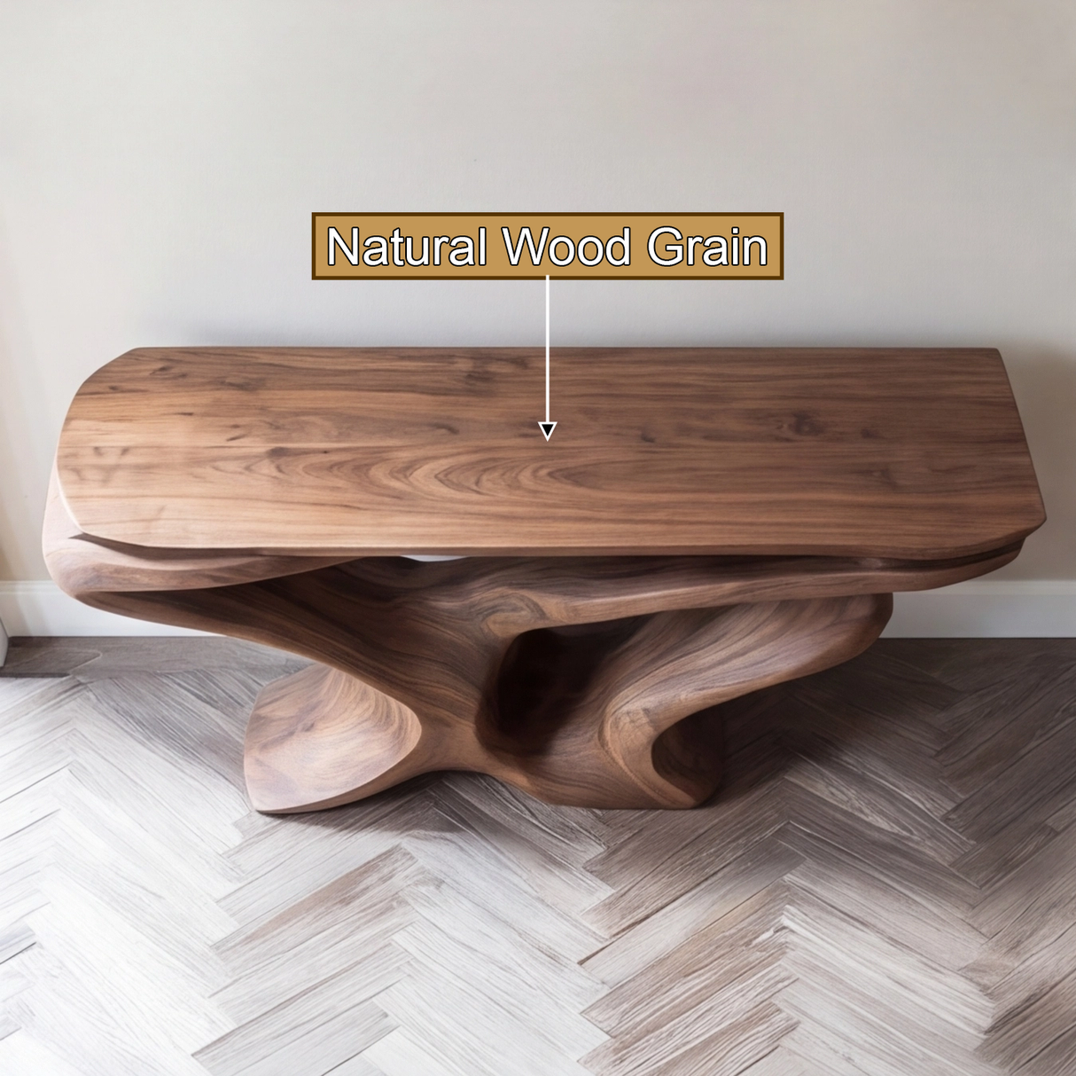 Mydrathen Sculpted Solid Wood Console Table - Timberustic Console Table