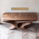 Mydrathen Sculpted Solid Wood Console Table - Timberustic Console Table