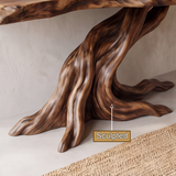 Myraketh Sculpted Solid Wood Console Table