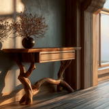 Myraveth Sculpted Solid Wood Console Table SPA295874