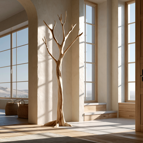 Myrenth Sculpted Solid Wood Tree Coat Rack - Timberustic Tree Coat Rack
