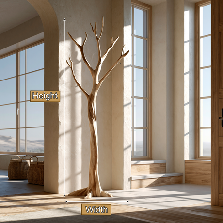 Myrenth Sculpted Solid Wood Tree Coat Rack - Timberustic Tree Coat Rack