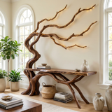 Myrrenvale Sculpted Solid Wood Console Table