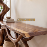 Myrrenvale Sculpted Solid Wood Console Table