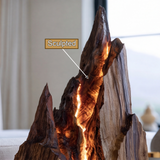 Mystralon Sculpted Solid Wood Mountain Table Lamp SPA898935