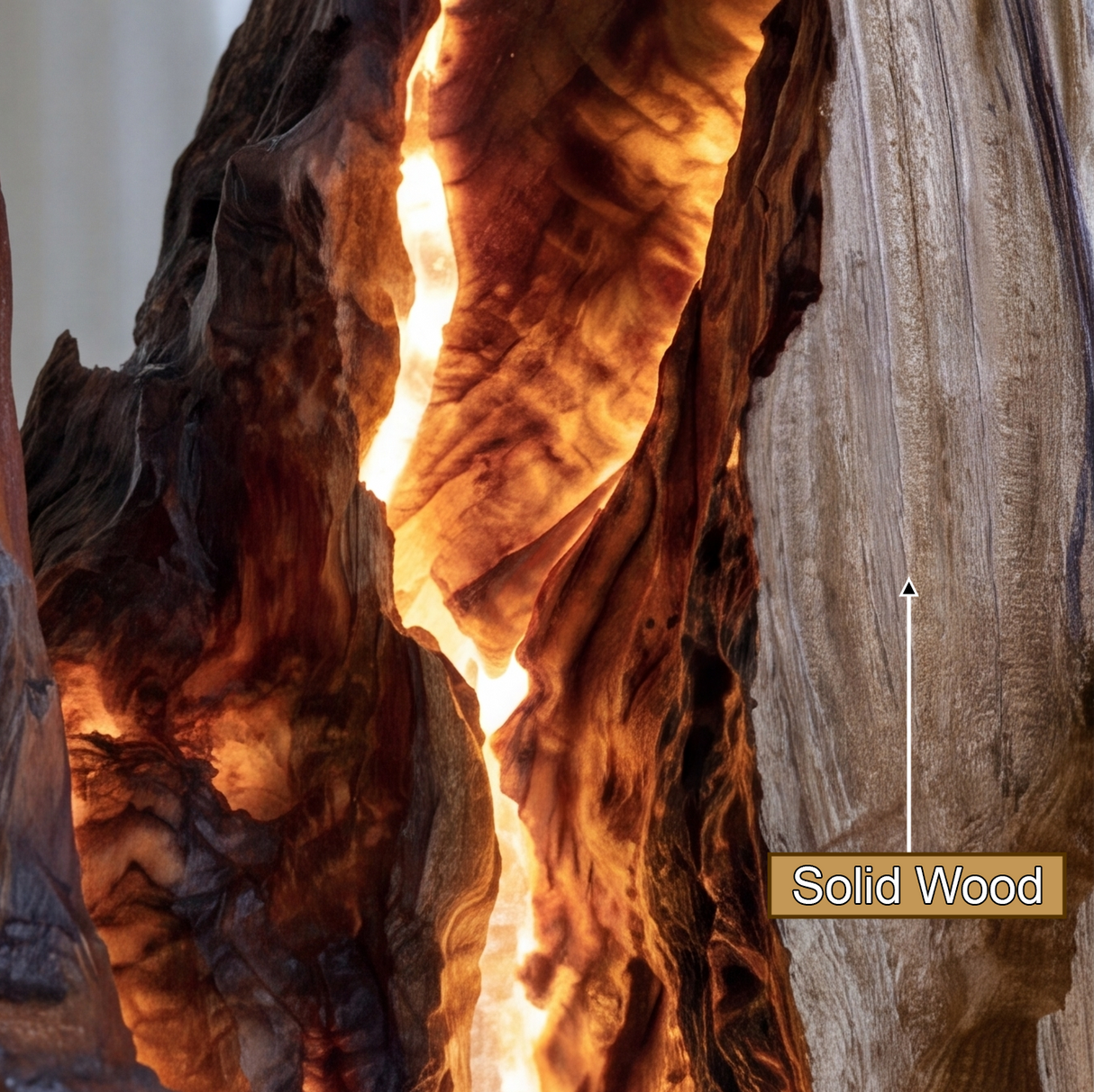 Mystralon Sculpted Solid Wood Mountain Table Lamp SPA898935