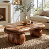 Mystrava Sculpted Solid Wood Coffee Table - Timberustic Coffee Table