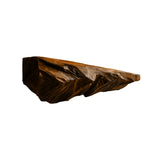 Mystraven Hand-Carved Solid Wood Fireplace Mantel Shelf Brown - Timberustic Fireplace Mantel Shelf
