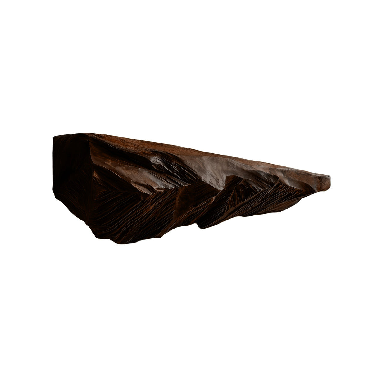 Mystraven Hand-Carved Solid Wood Fireplace Mantel Shelf Dark Walnut - Timberustic Fireplace Mantel Shelf