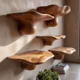 Mytherra Live Edge Solid Wood Mushroom Floating Shelf SPA353852 - Timberustic Floating Shelf