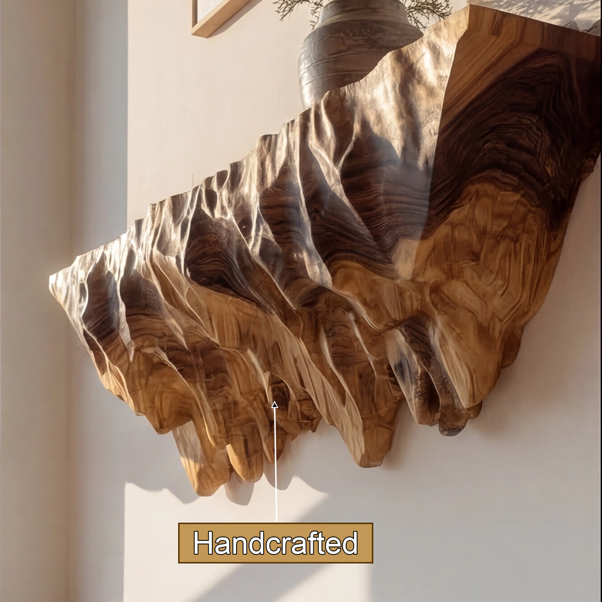 Mythralis Live Edge Solid Wood Mountain Floating Shelf SPA179654 - Timberustic Floating Shelf