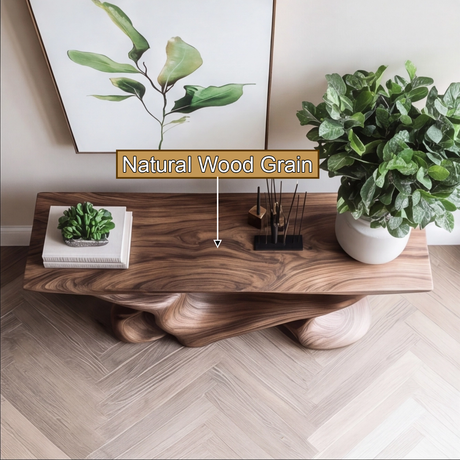 Mythrion Sculpted Solid Wood Console Table - Timberustic Console Table